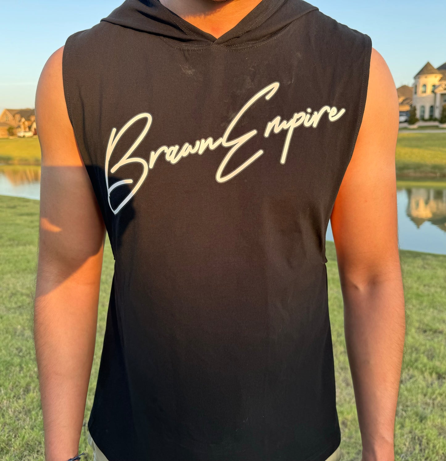 Black Signature Hoodie Tank Top