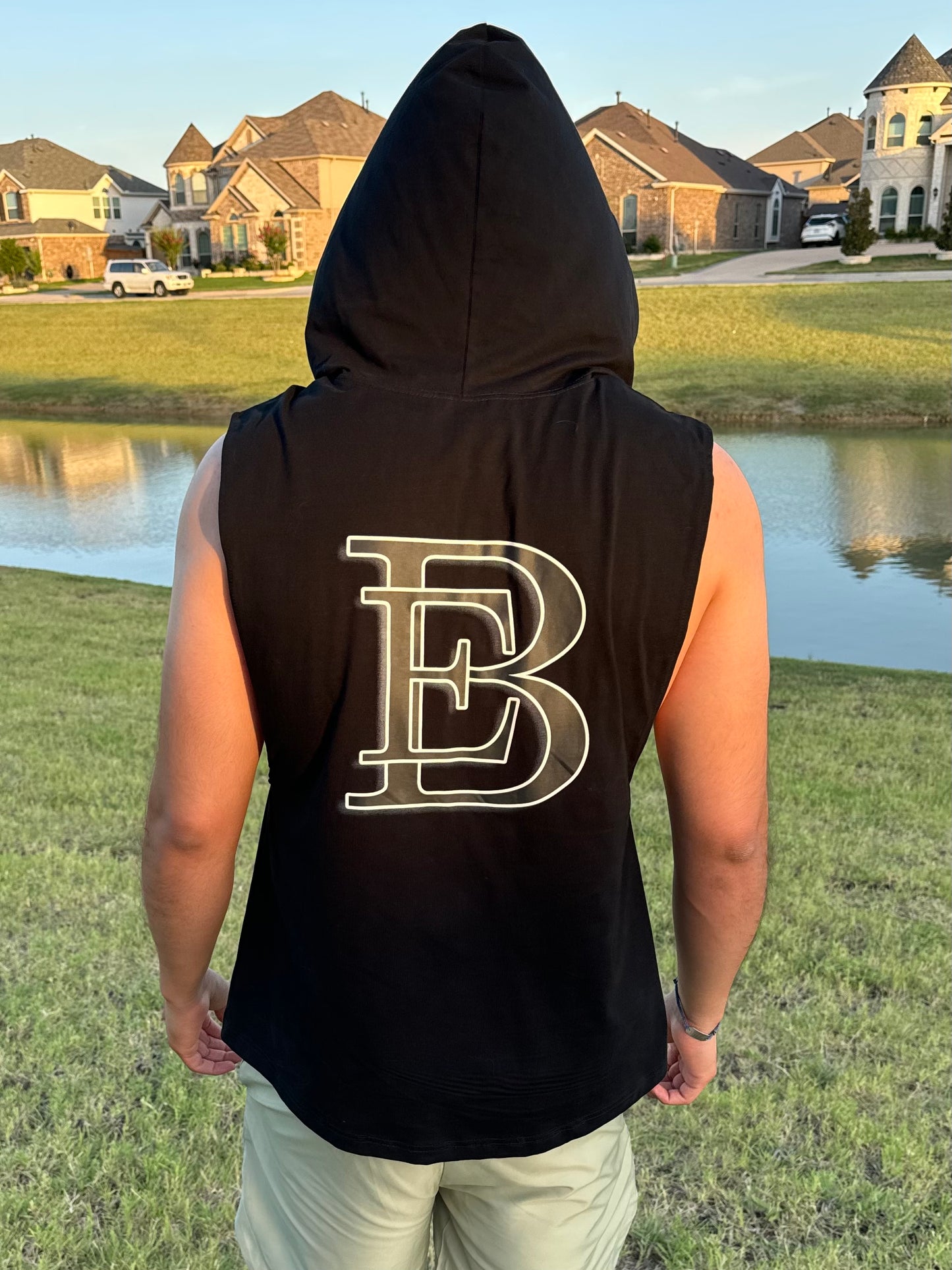 Black Signature Hoodie Tank Top