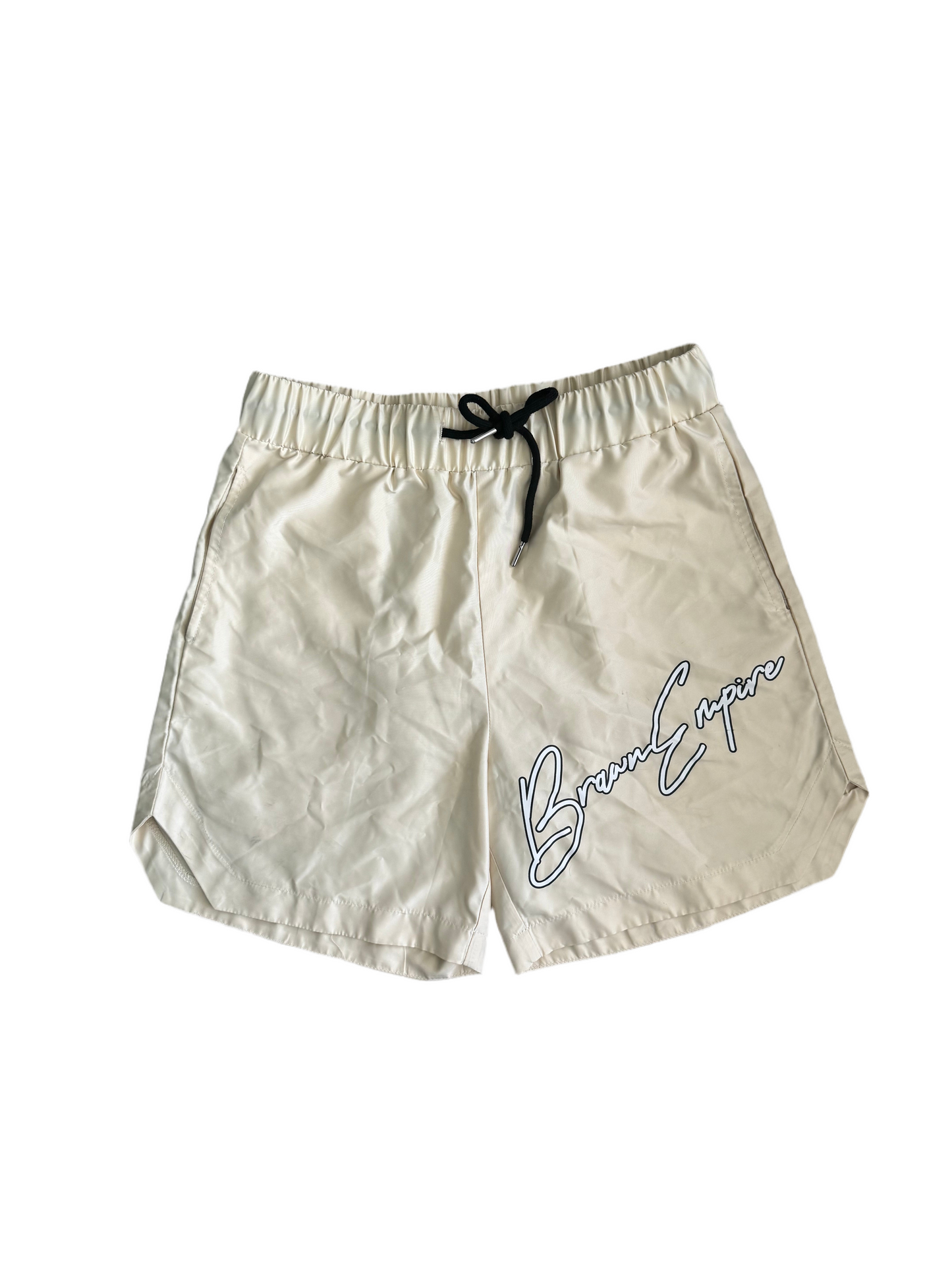 Beige Signature Shorts