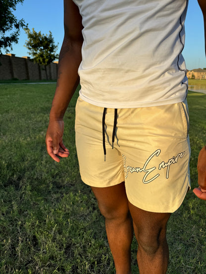 Beige Signature Shorts